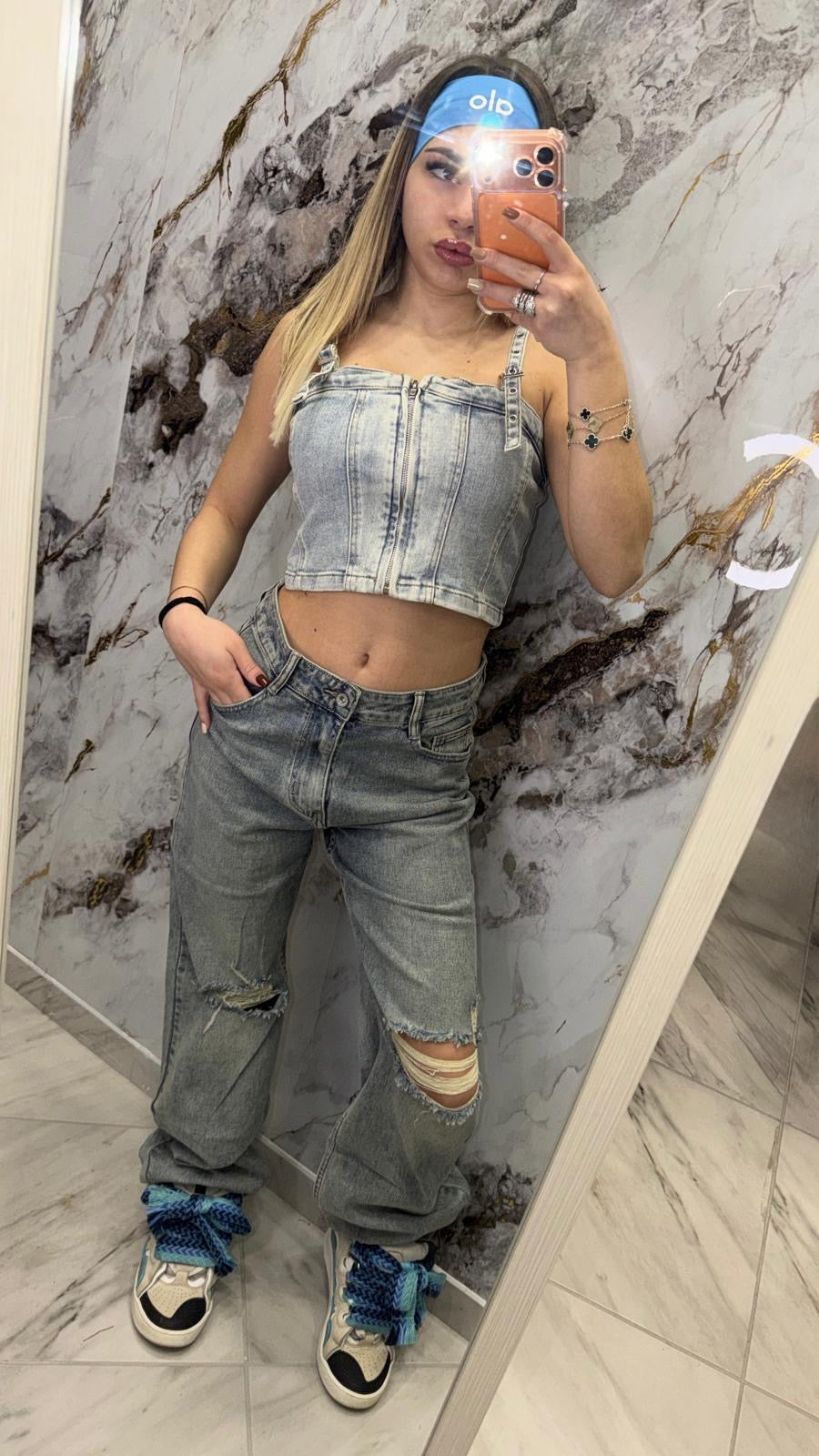 TOP E JEANS DENIM